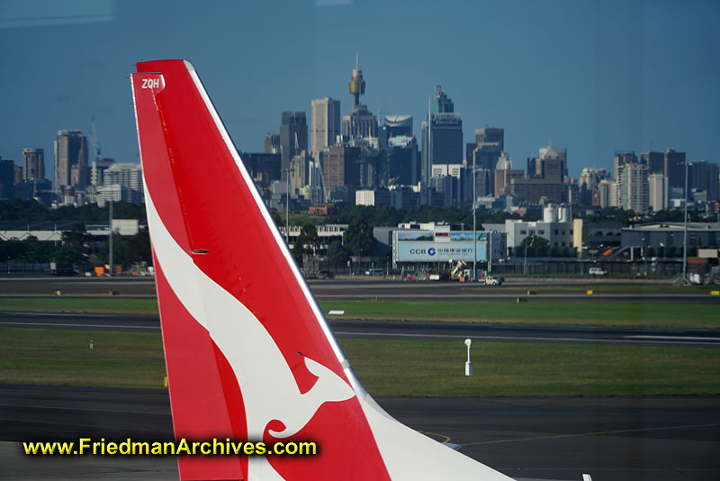 tourist,attraction,holiday,vacation,airplane,airline,rudder,tail,logo,kangaroo,australia,